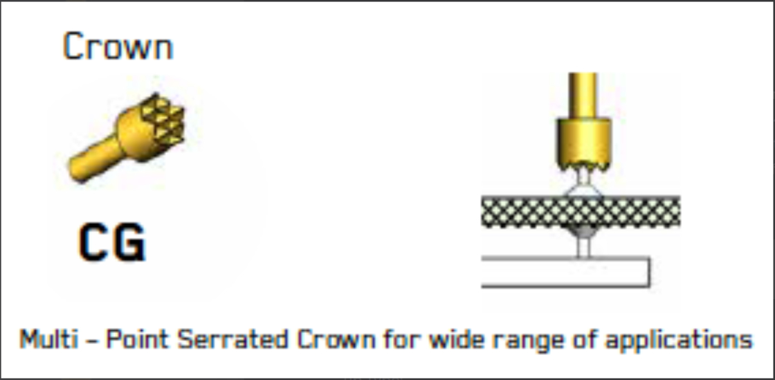 100 ml ανιχνευτής δοκιμής ελαστικών με κορυφή στέμματος και βαμβάκι BeCu για υψηλή ακρίβεια χτυπήματος